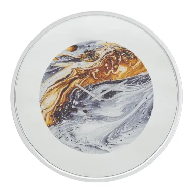 ZEGAR NA ŚCIANĘ MIRROR GREY 60X5 cm